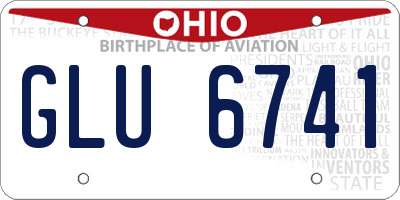 OH license plate GLU6741