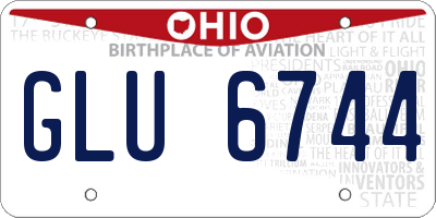 OH license plate GLU6744