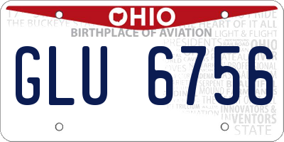 OH license plate GLU6756