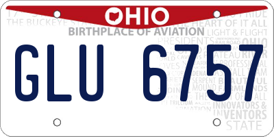 OH license plate GLU6757