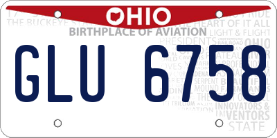 OH license plate GLU6758