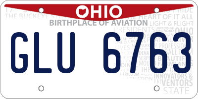 OH license plate GLU6763