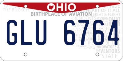 OH license plate GLU6764
