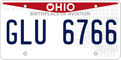 OH license plate GLU6766