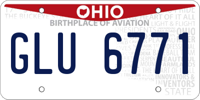 OH license plate GLU6771