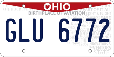 OH license plate GLU6772