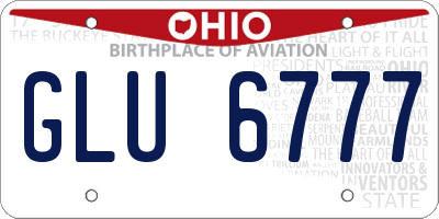 OH license plate GLU6777