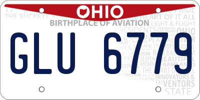 OH license plate GLU6779