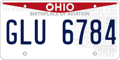 OH license plate GLU6784