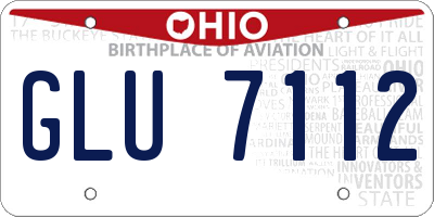OH license plate GLU7112
