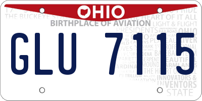 OH license plate GLU7115