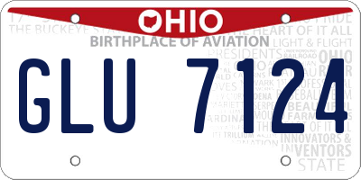 OH license plate GLU7124