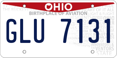 OH license plate GLU7131