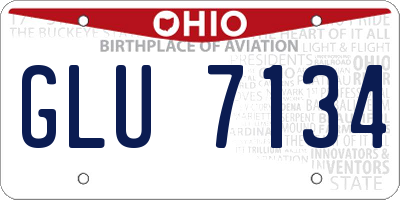 OH license plate GLU7134