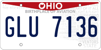 OH license plate GLU7136