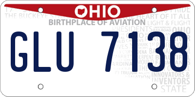 OH license plate GLU7138