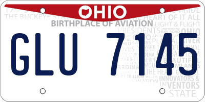 OH license plate GLU7145