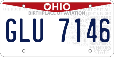 OH license plate GLU7146