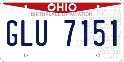 OH license plate GLU7151