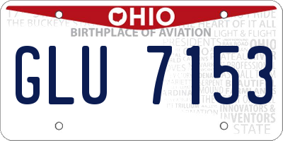 OH license plate GLU7153