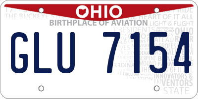 OH license plate GLU7154