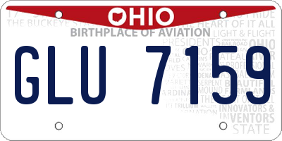 OH license plate GLU7159