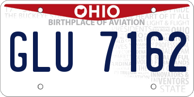 OH license plate GLU7162