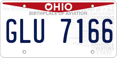OH license plate GLU7166