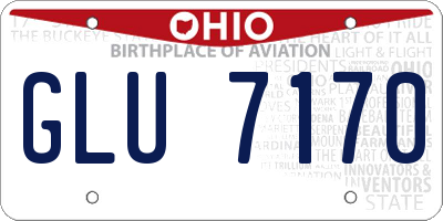 OH license plate GLU7170