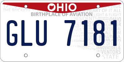 OH license plate GLU7181