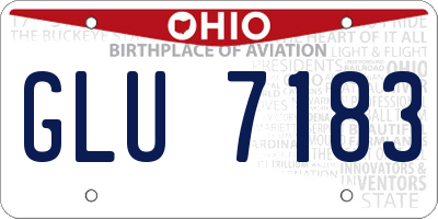OH license plate GLU7183