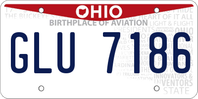 OH license plate GLU7186