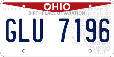 OH license plate GLU7196