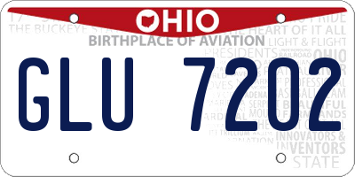 OH license plate GLU7202