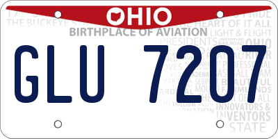 OH license plate GLU7207