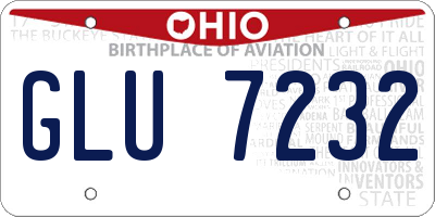 OH license plate GLU7232