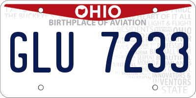 OH license plate GLU7233