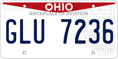 OH license plate GLU7236