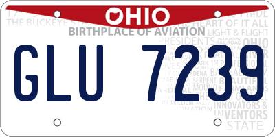 OH license plate GLU7239