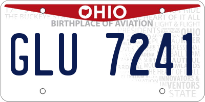 OH license plate GLU7241