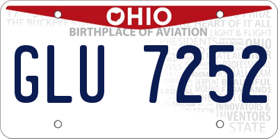 OH license plate GLU7252