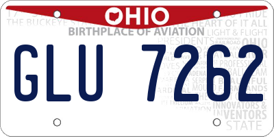 OH license plate GLU7262