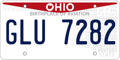 OH license plate GLU7282