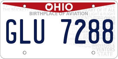 OH license plate GLU7288
