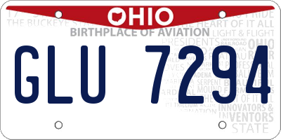OH license plate GLU7294