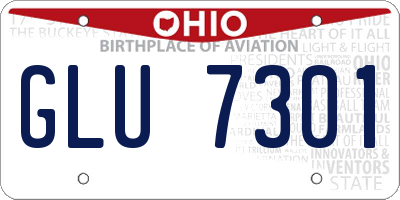 OH license plate GLU7301