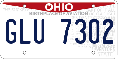OH license plate GLU7302
