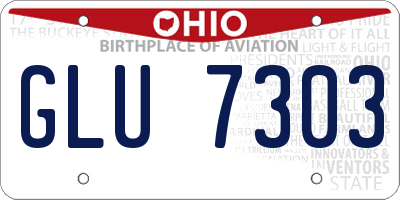 OH license plate GLU7303