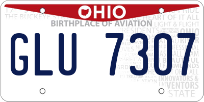 OH license plate GLU7307