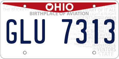 OH license plate GLU7313